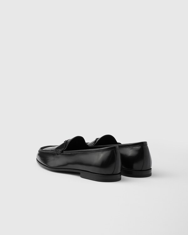 Brushed leather loafers - Black Brushed leather loafers - Black