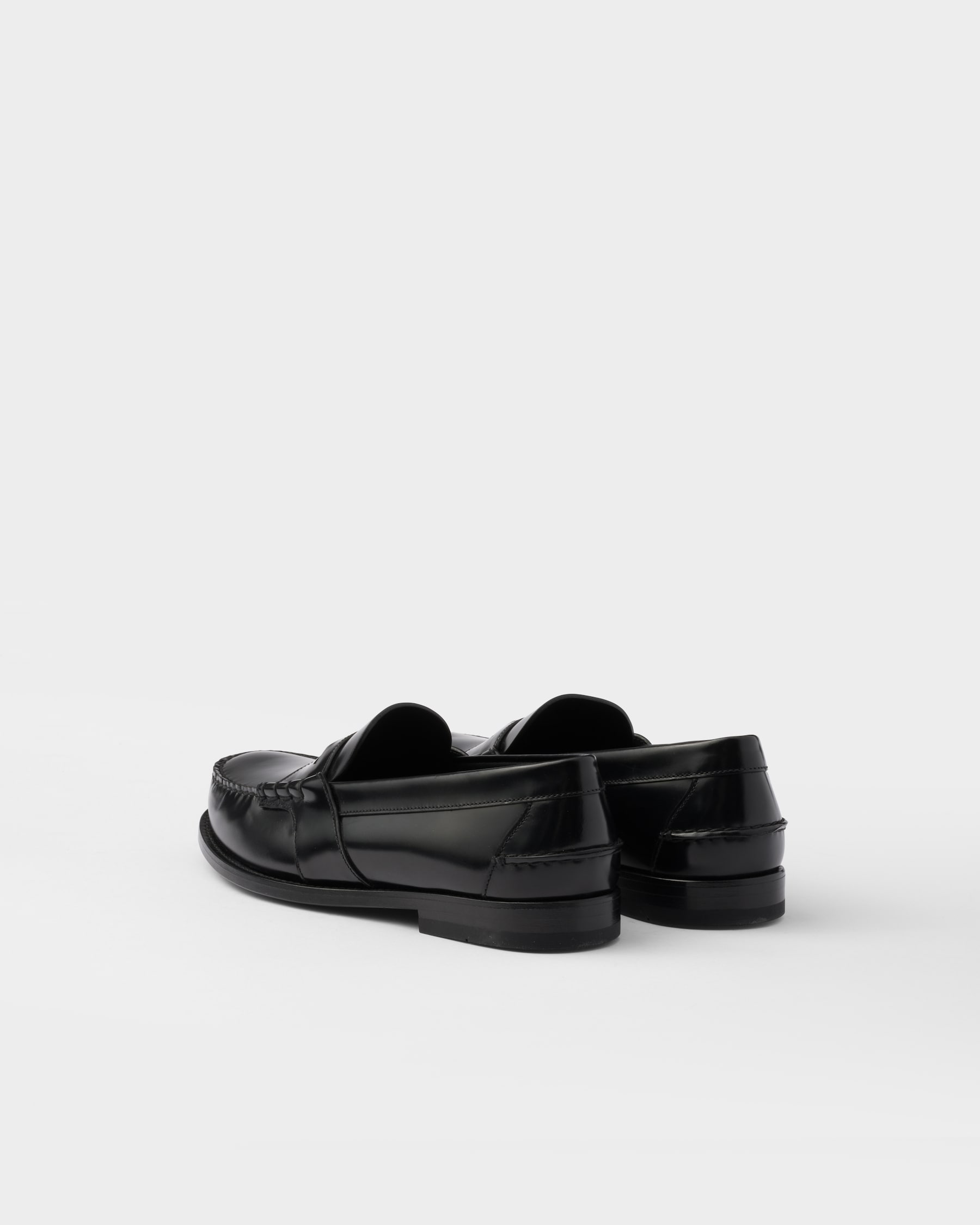 Prada Beige Calf Leather Bos Taurus Slip-On Loafers