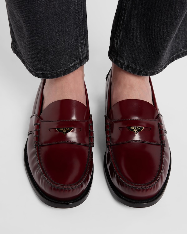 Brushed leather loafers Brushed leather loafers