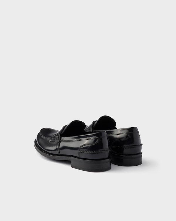 Brushed leather loafers - Black Brushed leather loafers - Black