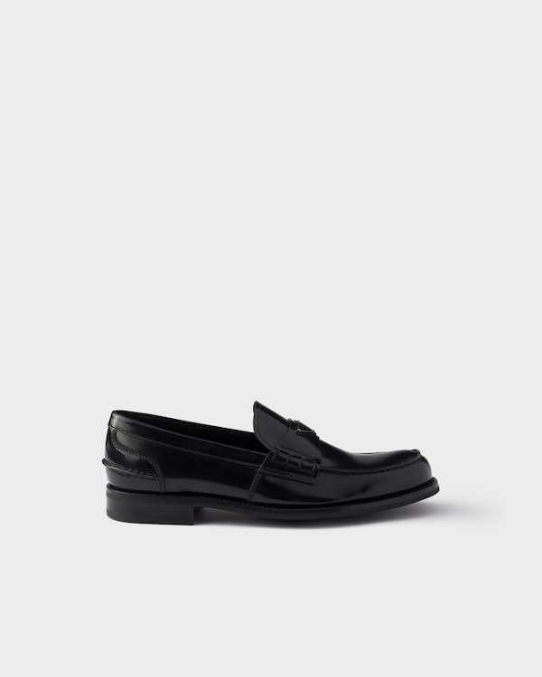 Brushed leather loafers - Black Brushed leather loafers - Black