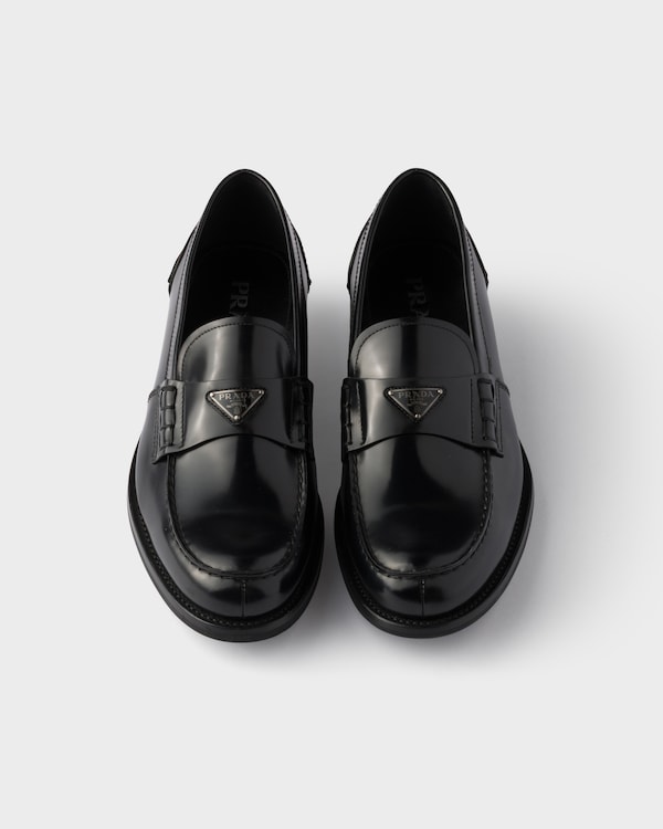 Brushed leather loafers - Black Brushed leather loafers - Black
