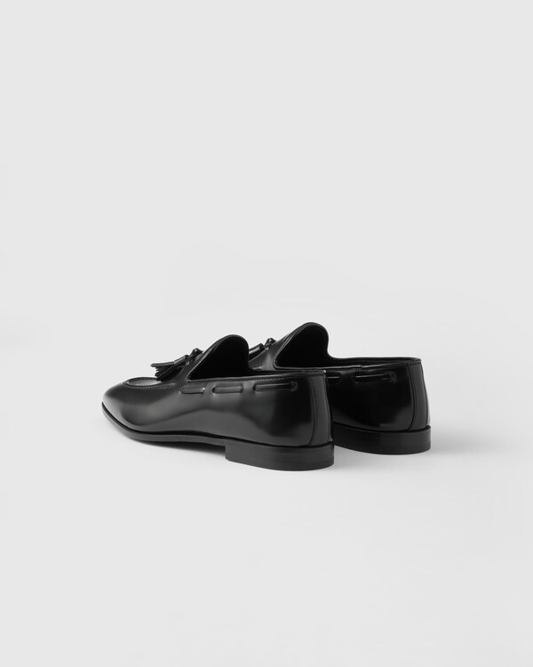 Brushed leather loafers - Black Brushed leather loafers - Black