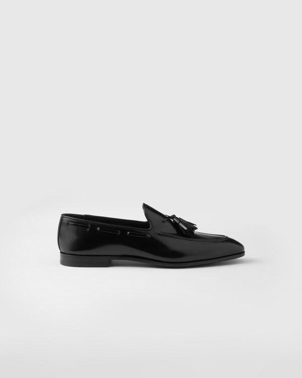 Brushed leather loafers - Black Brushed leather loafers - Black