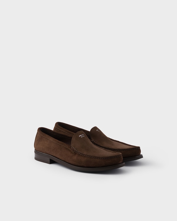 セブンイレブン 冬ギフト 2025 Dark Brown Suede loafers | PRADA 靴