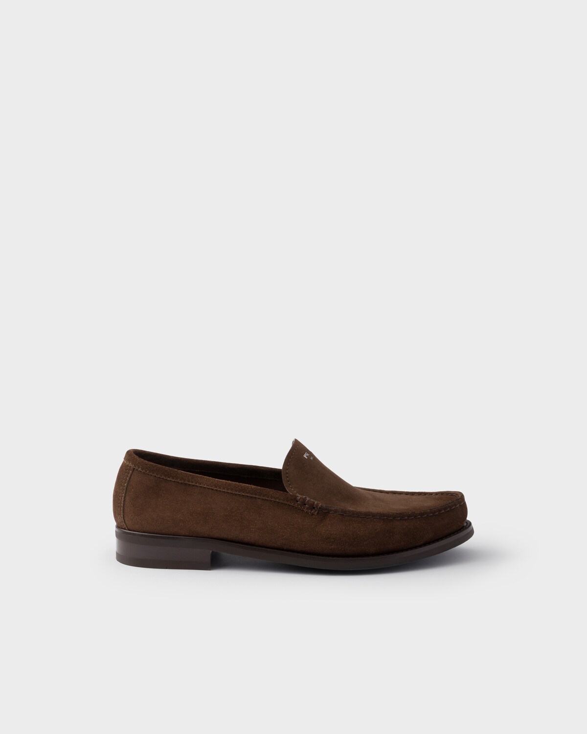 PRADA 25S LOAFERS IN BROWN SUEDE