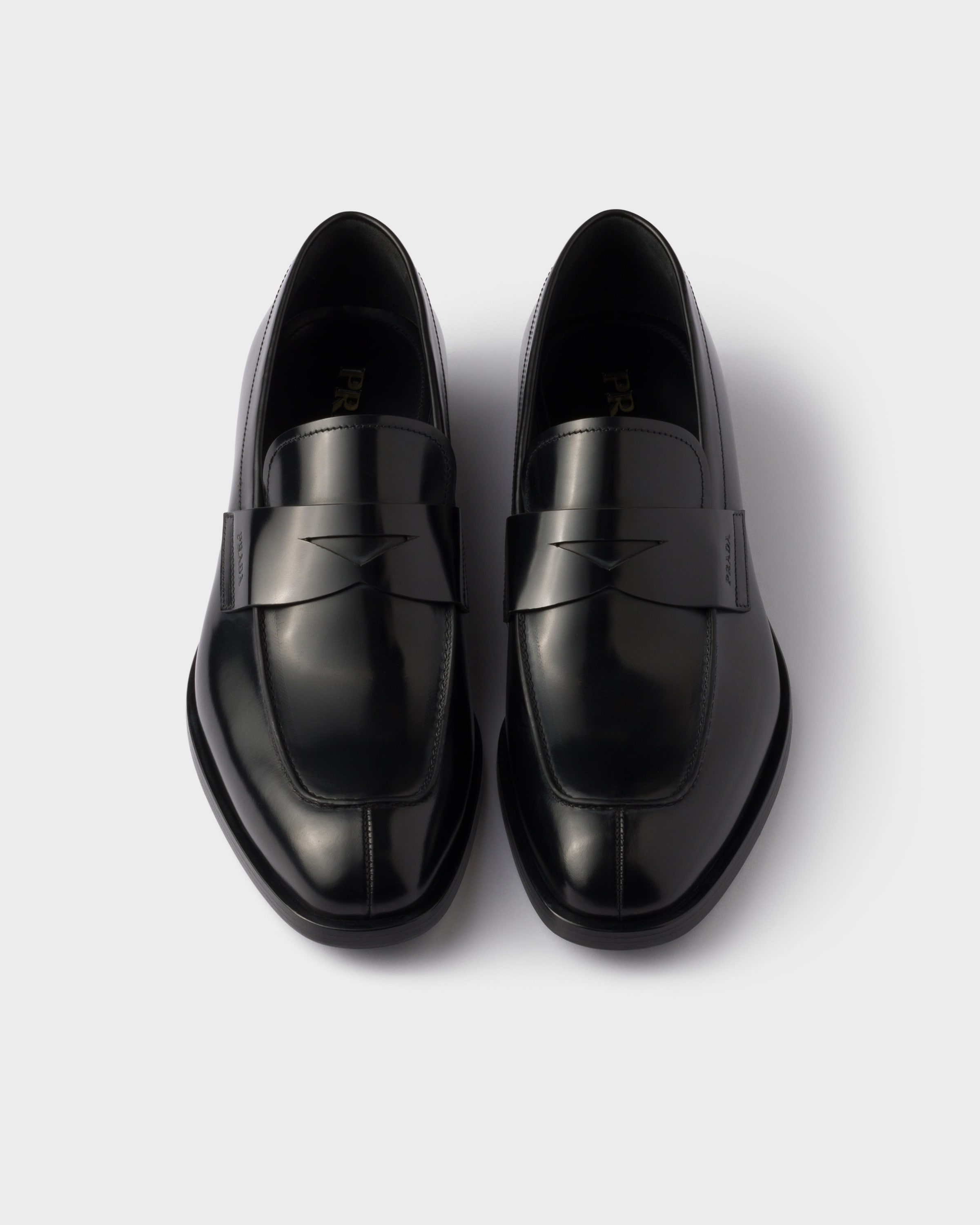 Brushed leather loafers