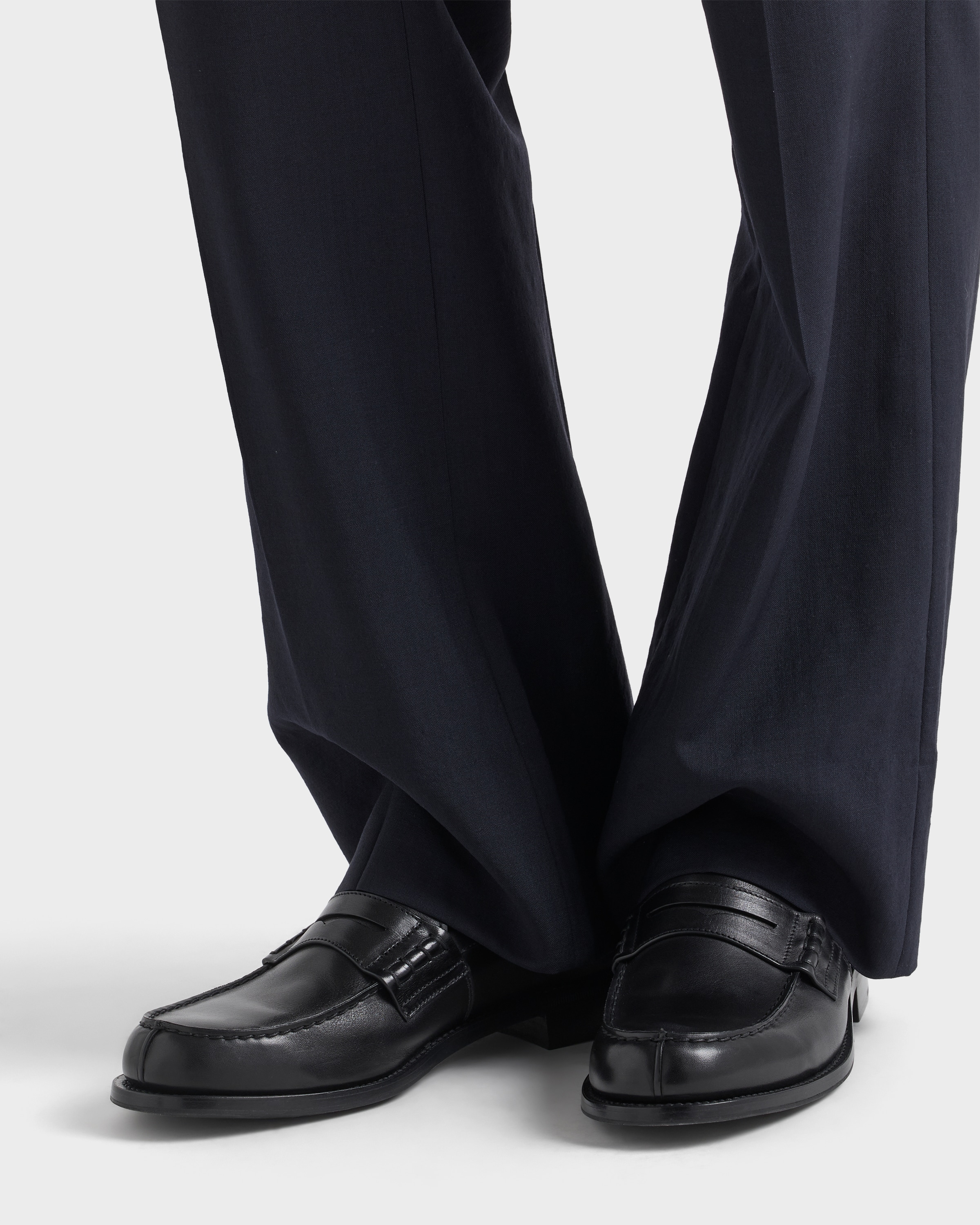 ブラック レザー ローファー | PRADA