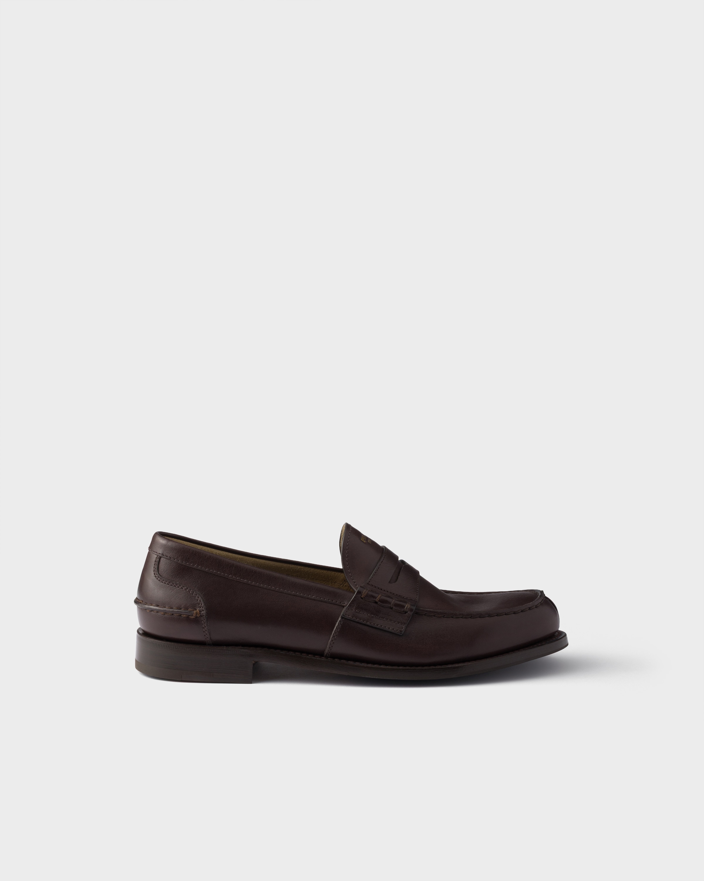 Prada Mocassini In Pelle, Uomo, Moro, Taglia 11