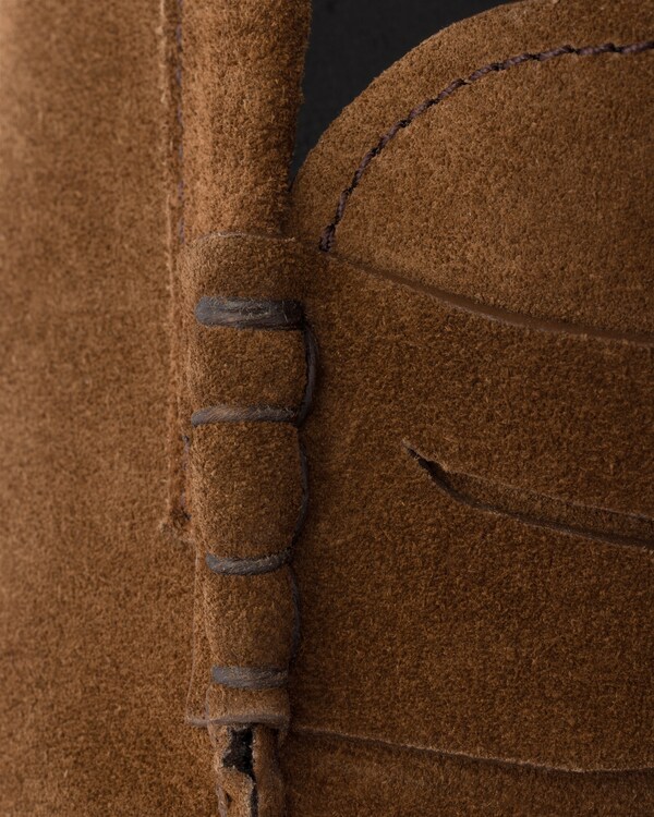 Vintage-effect suede loafers - Cocoa Brown Vintage-effect suede loafers - Cocoa Brown