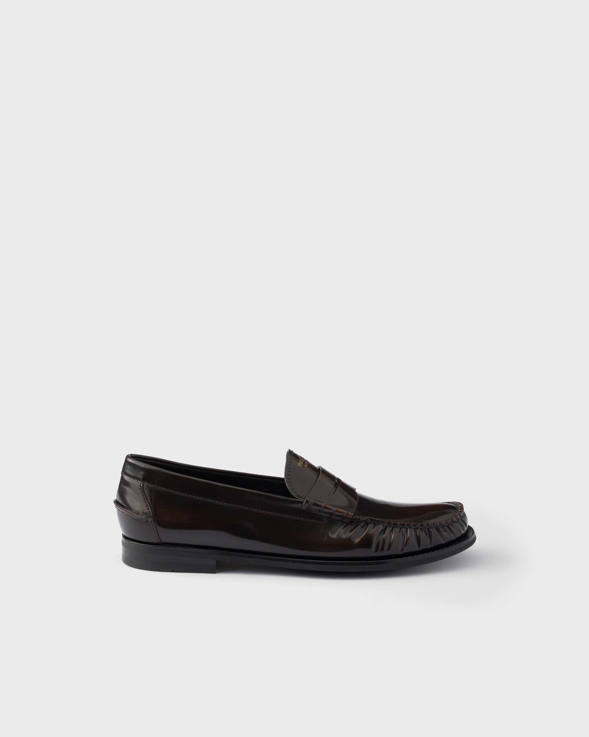 Prada Brushed leather loafers