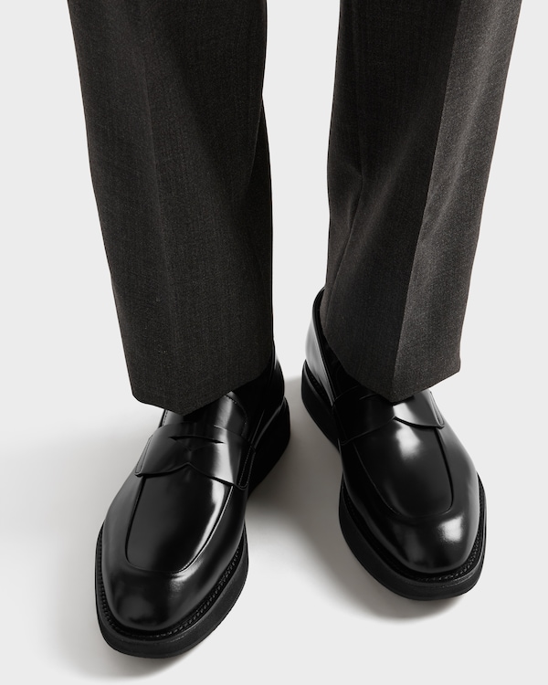 Brushed leather loafers Brushed leather loafers