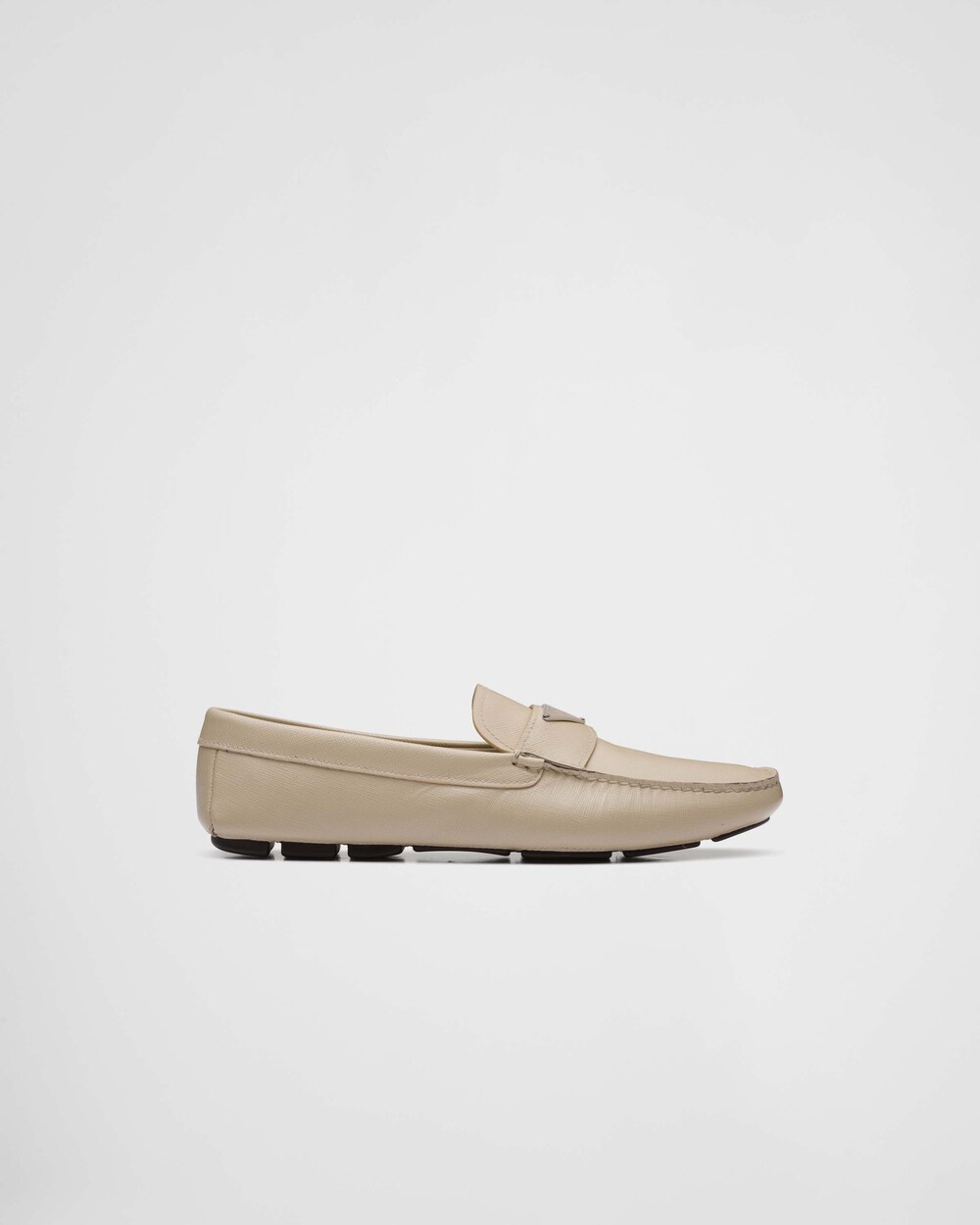 Desert Beige Saffiano leather loafers 