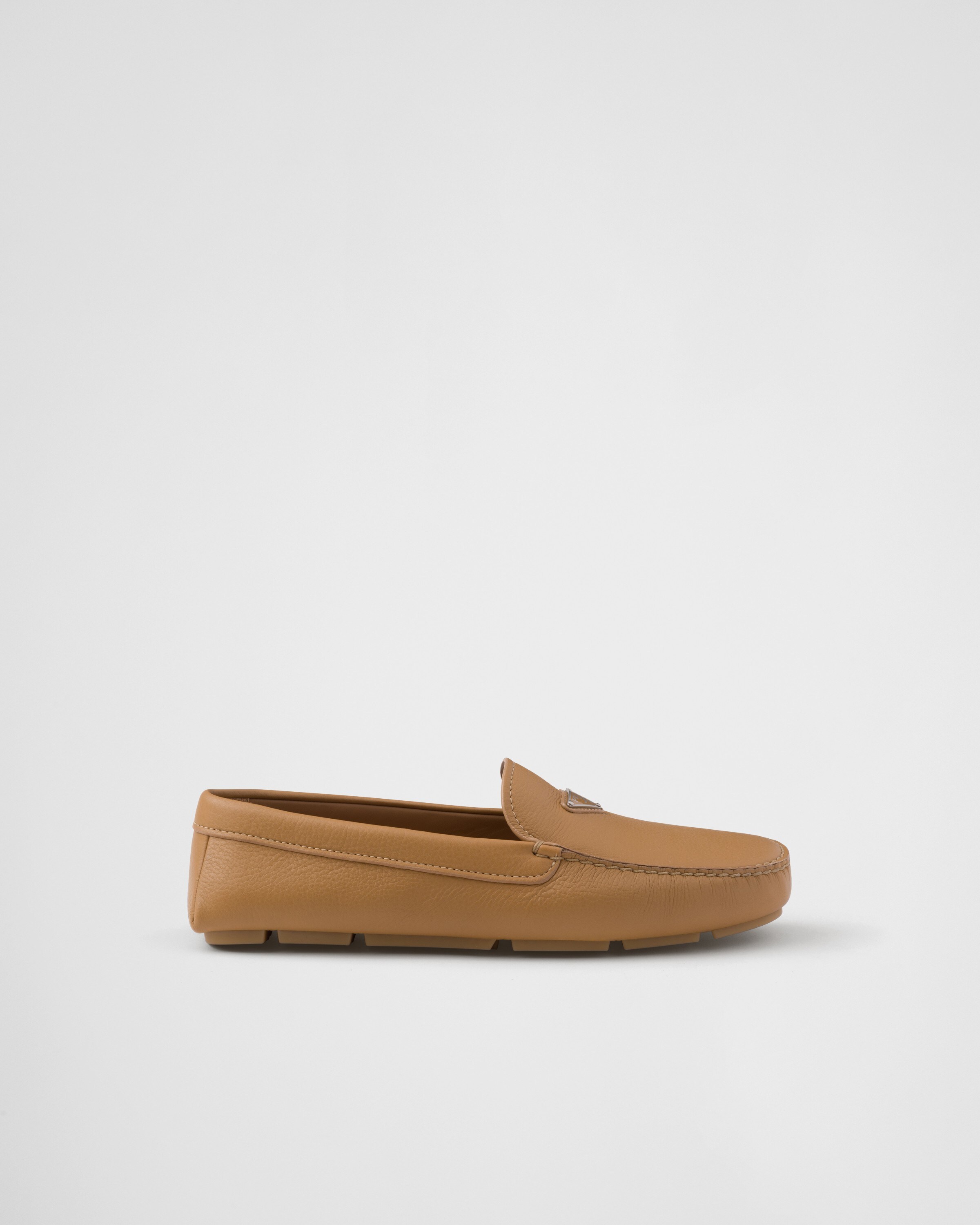 Natural Leather Driving Shoes PRADA