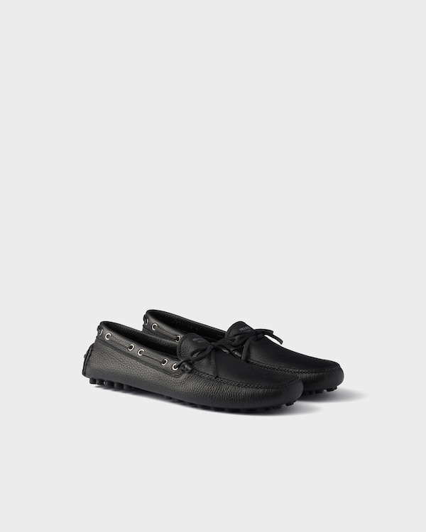 Leather driving shoe - Black Leather driving shoe - Black