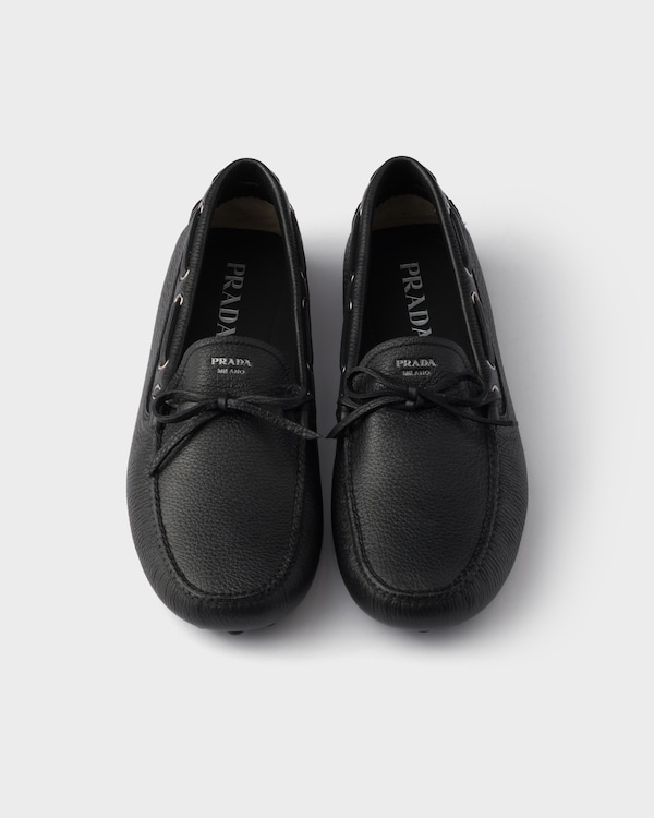 Leather driving shoe - Black Leather driving shoe - Black