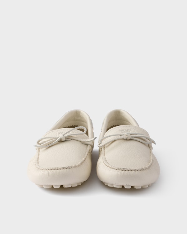 Leather driving shoe - White Leather driving shoe - White