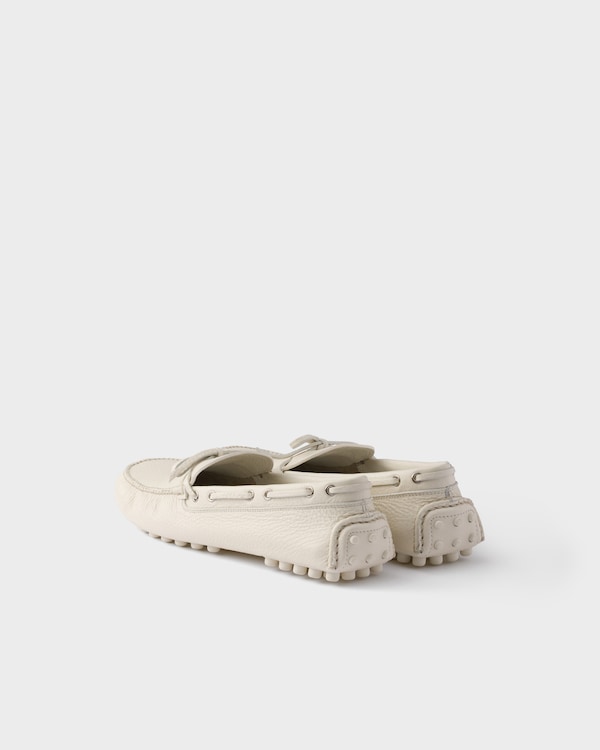 Leather driving shoe - White Leather driving shoe - White