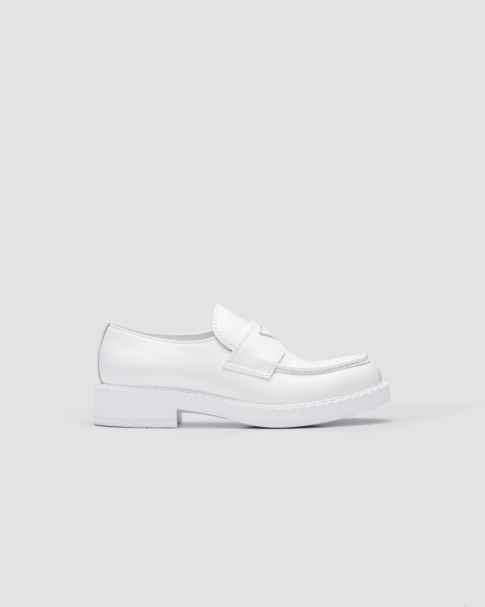 White Chocolate brushed leather loafers 