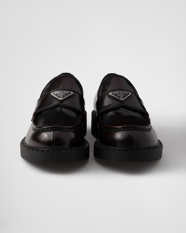 Chocolate brushed leather loafers Chocolate brushed leather loafers