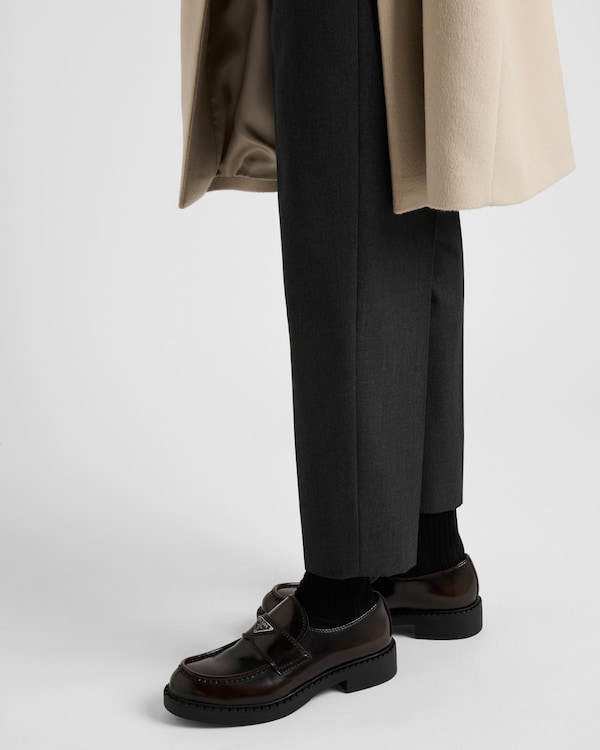 Chocolate brushed leather loafers Chocolate brushed leather loafers