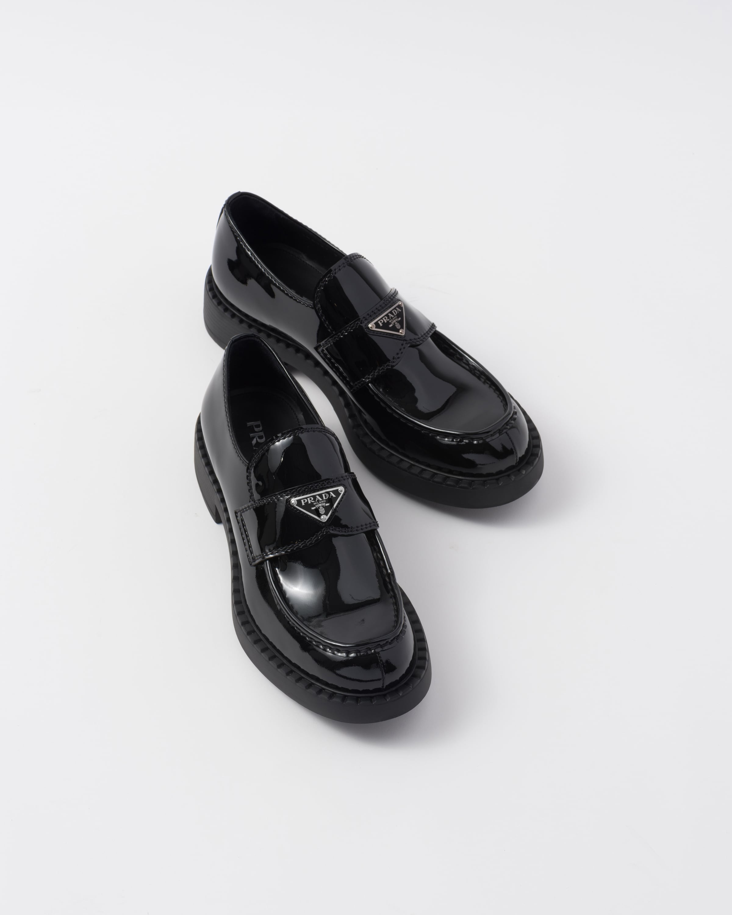 Black Patent Leather Loafers PRADA