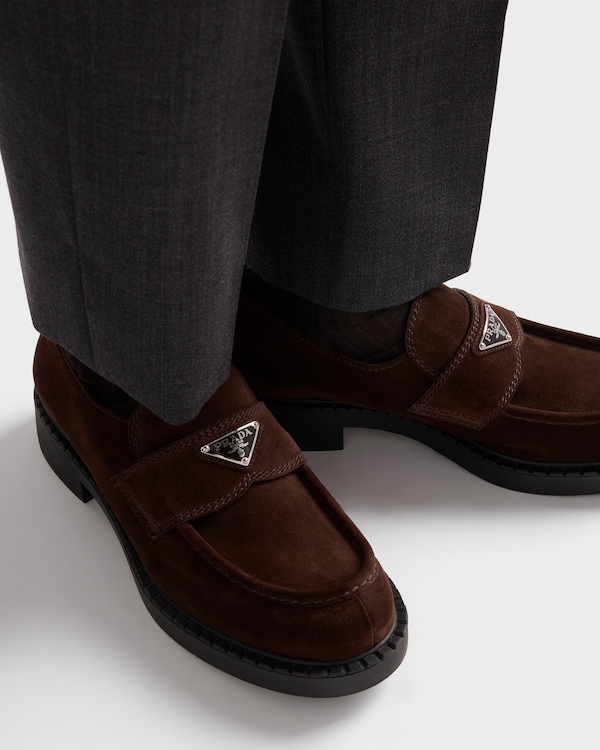 Chocolate suede loafers Chocolate suede loafers