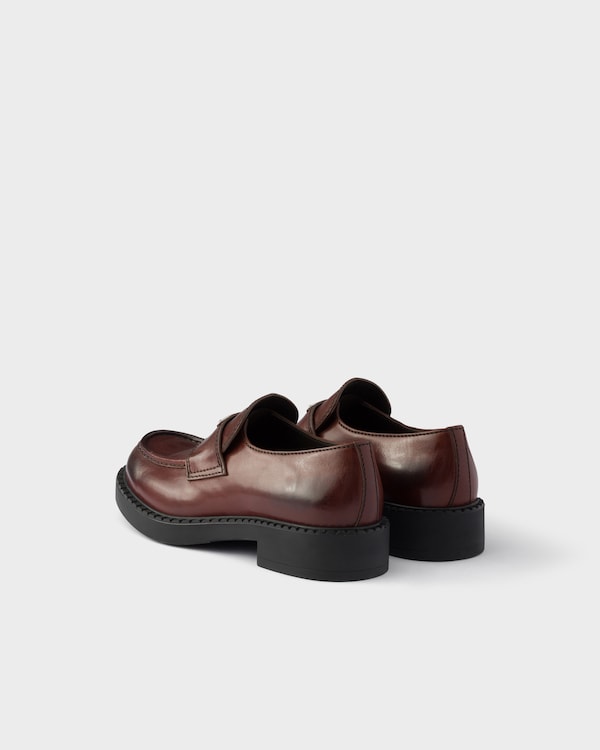 Chocolate aged leather loafers - Cocoa Brown Chocolate aged leather loafers - Cocoa Brown