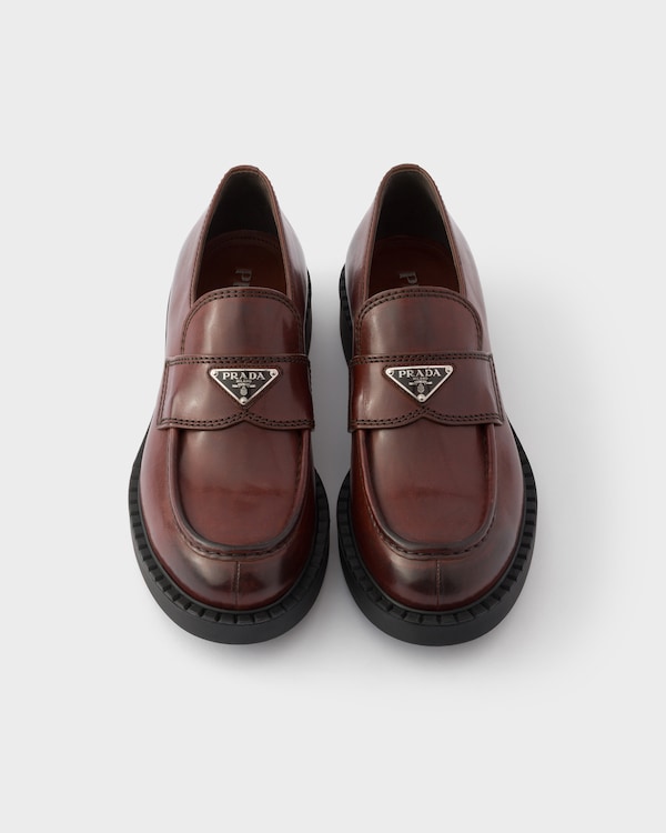 Chocolate aged leather loafers - Cocoa Brown Chocolate aged leather loafers - Cocoa Brown