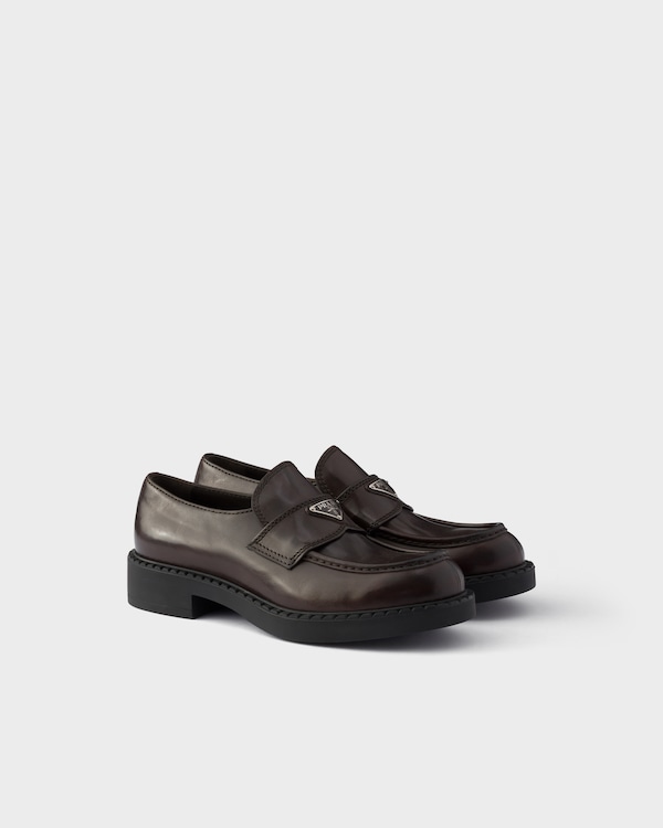 Chocolate aged leather loafers - Teak Chocolate aged leather loafers - Teak