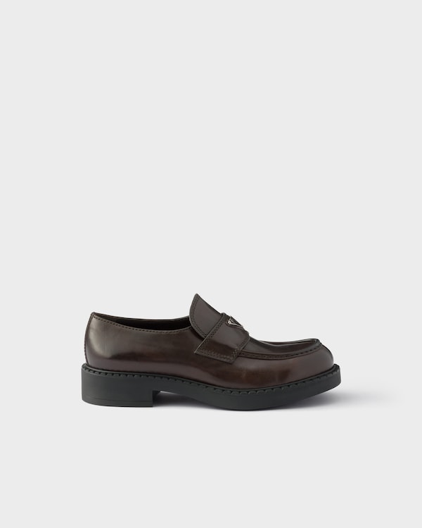 Chocolate aged leather loafers - Teak Chocolate aged leather loafers - Teak