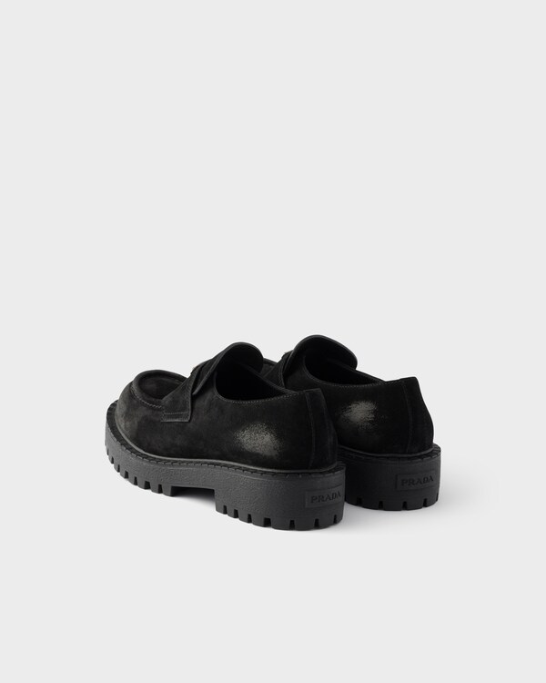 Aged suede loafers - Black Aged suede loafers - Black