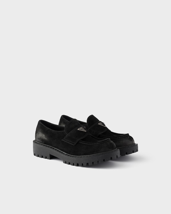 Aged suede loafers - Black Aged suede loafers - Black