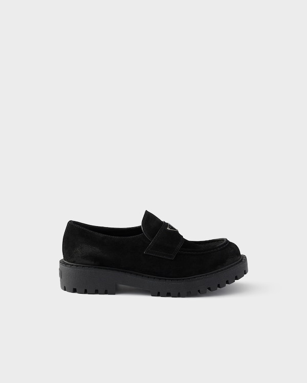 Aged suede loafers - Black Aged suede loafers - Black