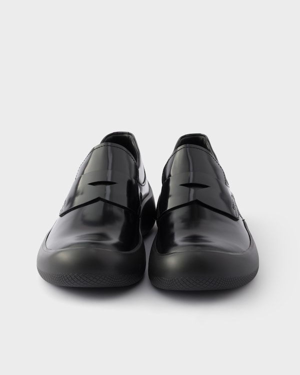 Brushed leather loafers - Black Brushed leather loafers - Black