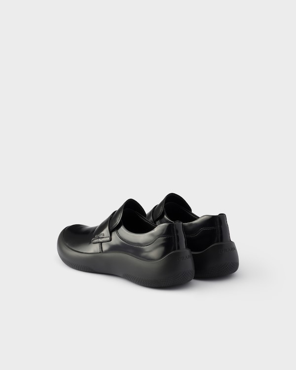 Brushed leather loafers - Black Brushed leather loafers - Black