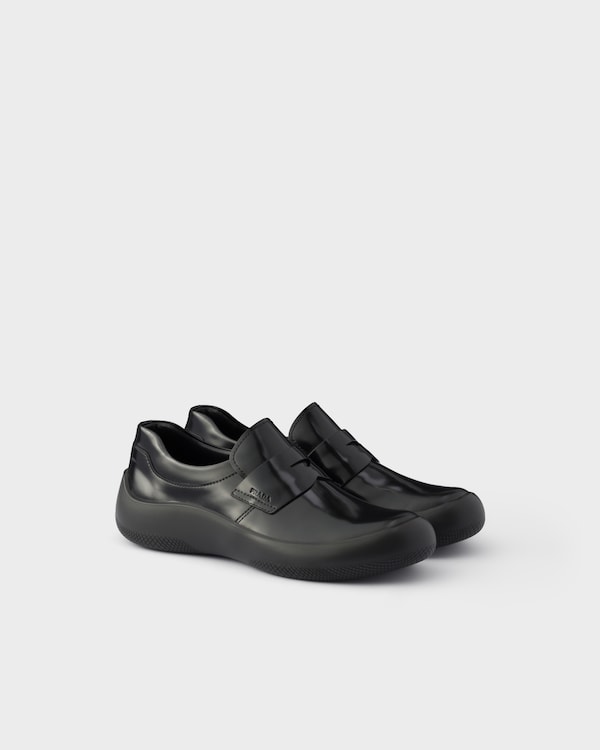Brushed leather loafers - Black Brushed leather loafers - Black