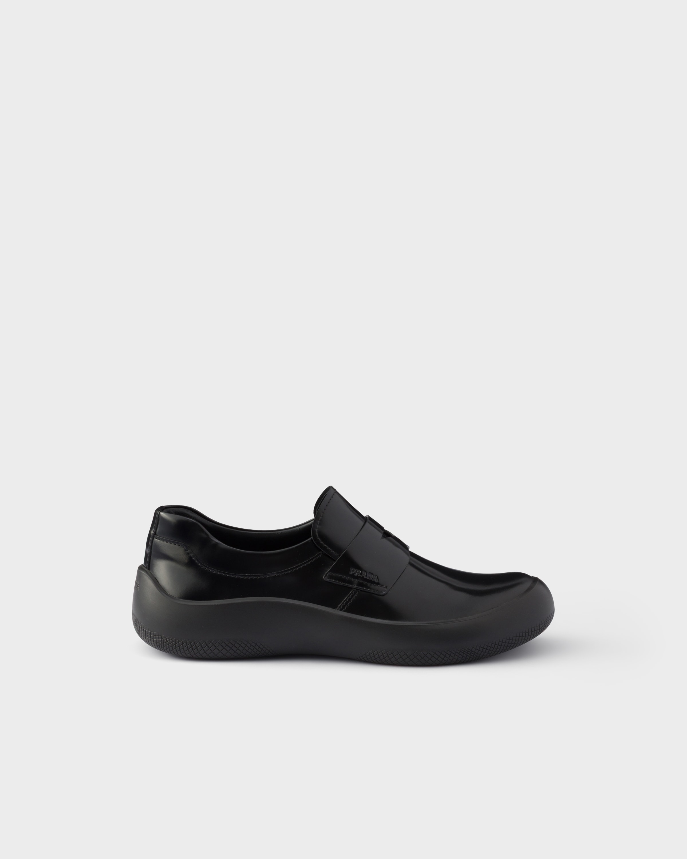 Prada Brushed leather loafers