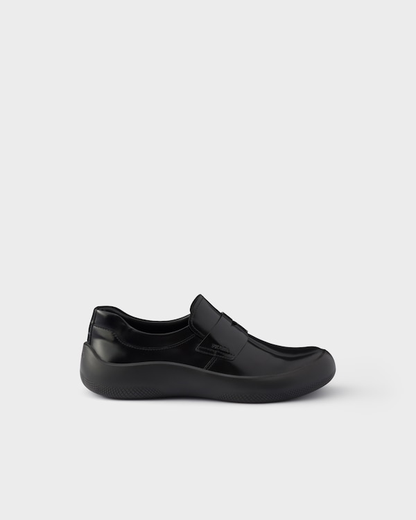 Brushed leather loafers - Black Brushed leather loafers - Black