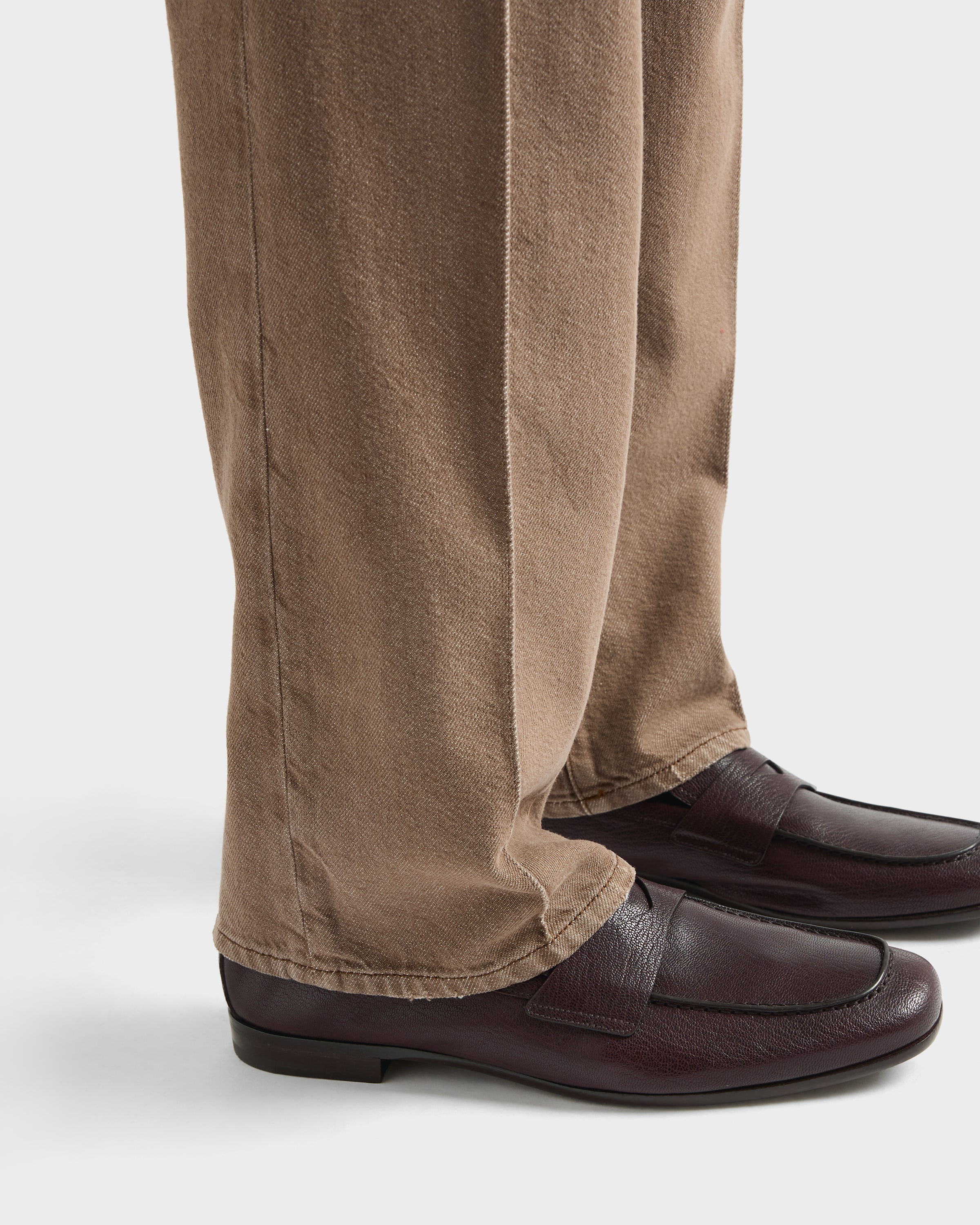 PRADA ダークブラウン ローファー ダークブラウン レザー ローファー | PRADA