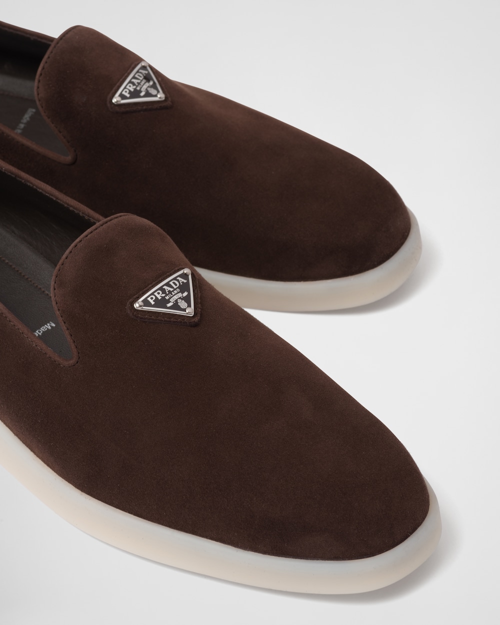 prada suede loafer