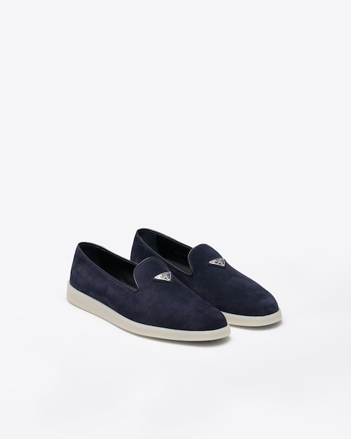 Hende selv Skadelig Halvtreds Navy Suede slippers | Prada