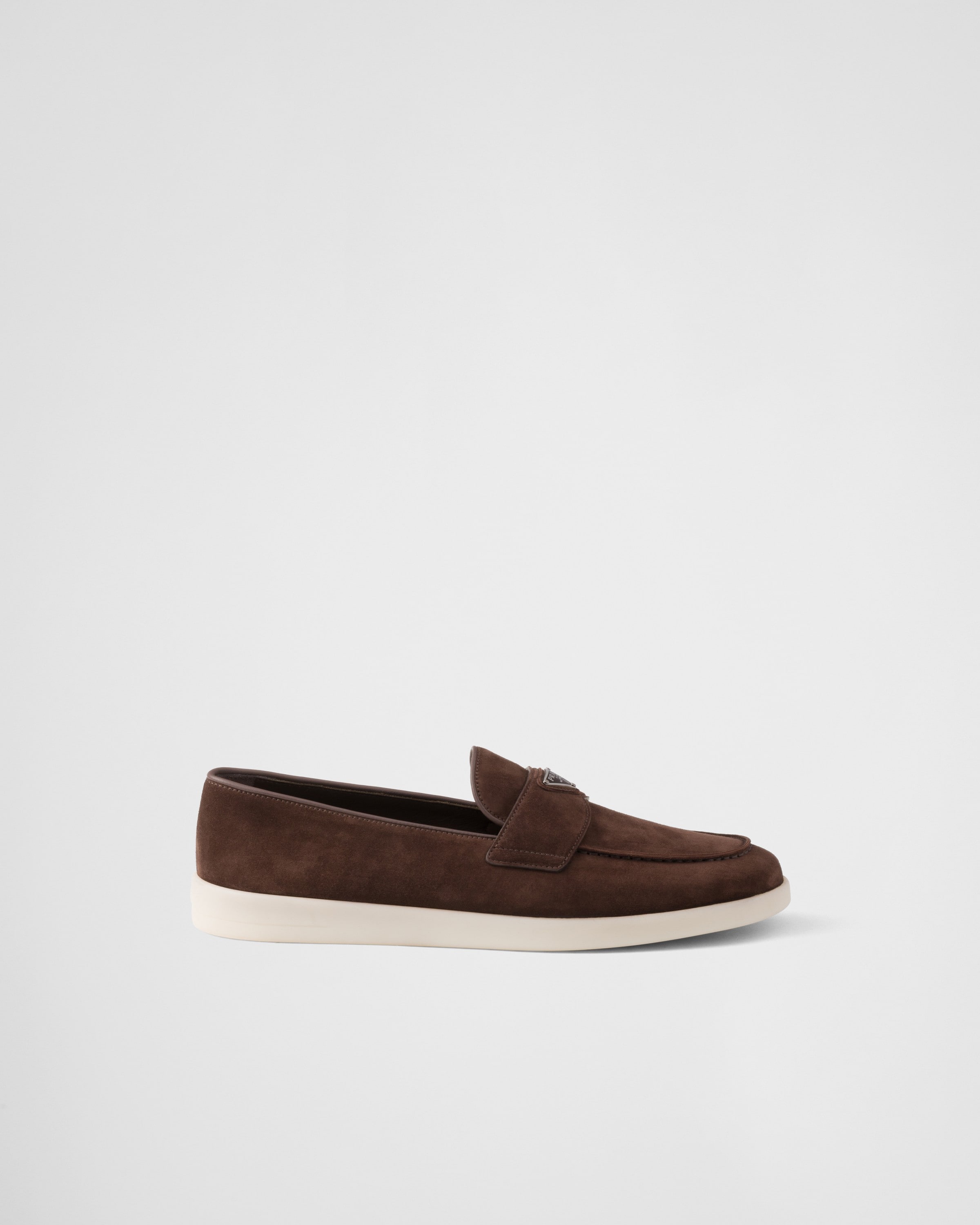 Dark Brown Suede loafers | PRADA