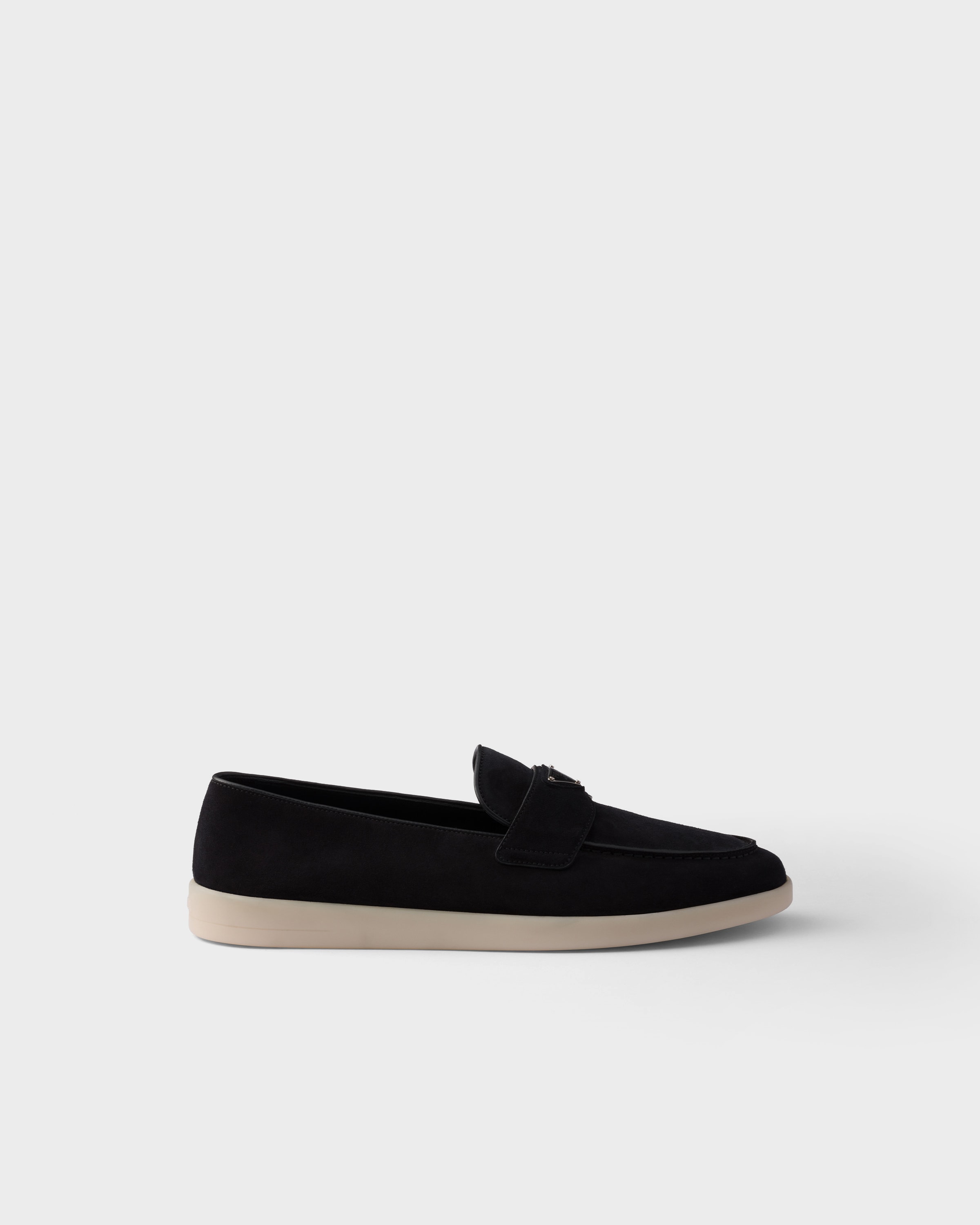 Prada Suede Loafers, Man, Black, Size 12