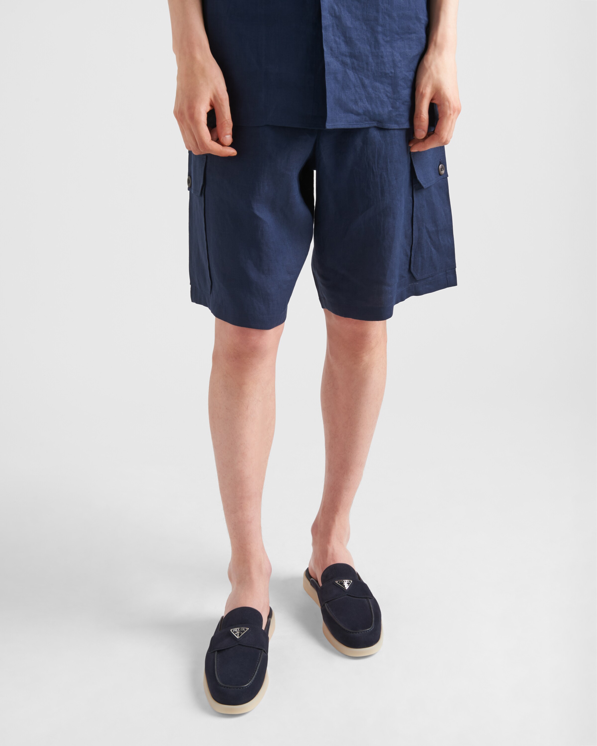 サンダル PRADA SUEDE SABOTS Prada Suede Sabots Mules | Saks Fifth Avenue