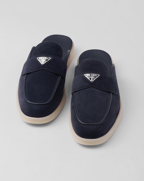 Suede sabots - Navy Suede sabots - Navy