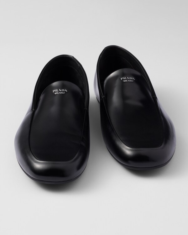 Brushed leather loafers - Black Brushed leather loafers - Black