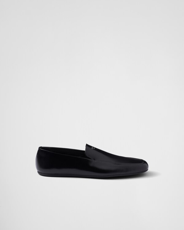 Brushed leather loafers - Black Brushed leather loafers - Black