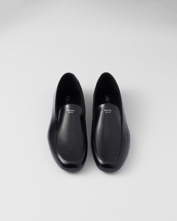 Brushed leather loafers - Black Brushed leather loafers - Black