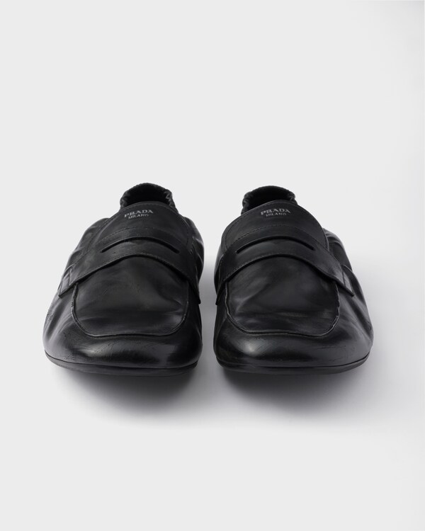 Shuffle antiqued leather loafers Shuffle antiqued leather loafers